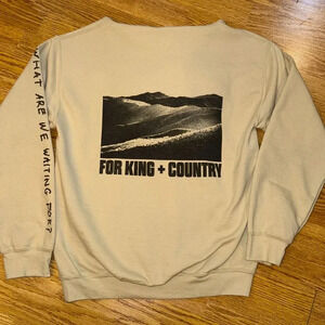 FOR KING + COUNTRY What are we waiting for? Adult Small Hoodie Kangaroo Pocket